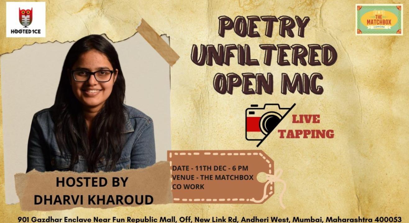 Poetry Unfiltered Open Mic- Live Tapping