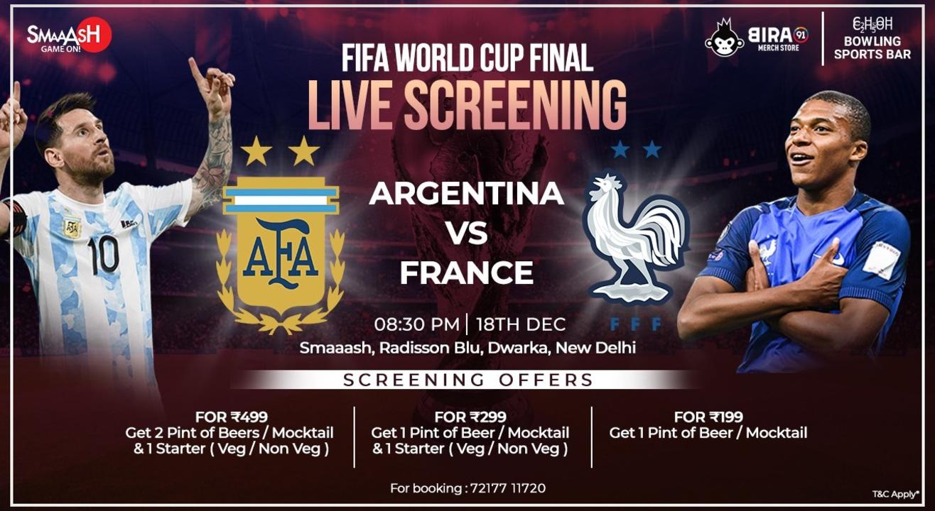 ARGENTINA VS FRANCE FIFA WORLD CUP FINAL LIVE SCREENING, DWARKA