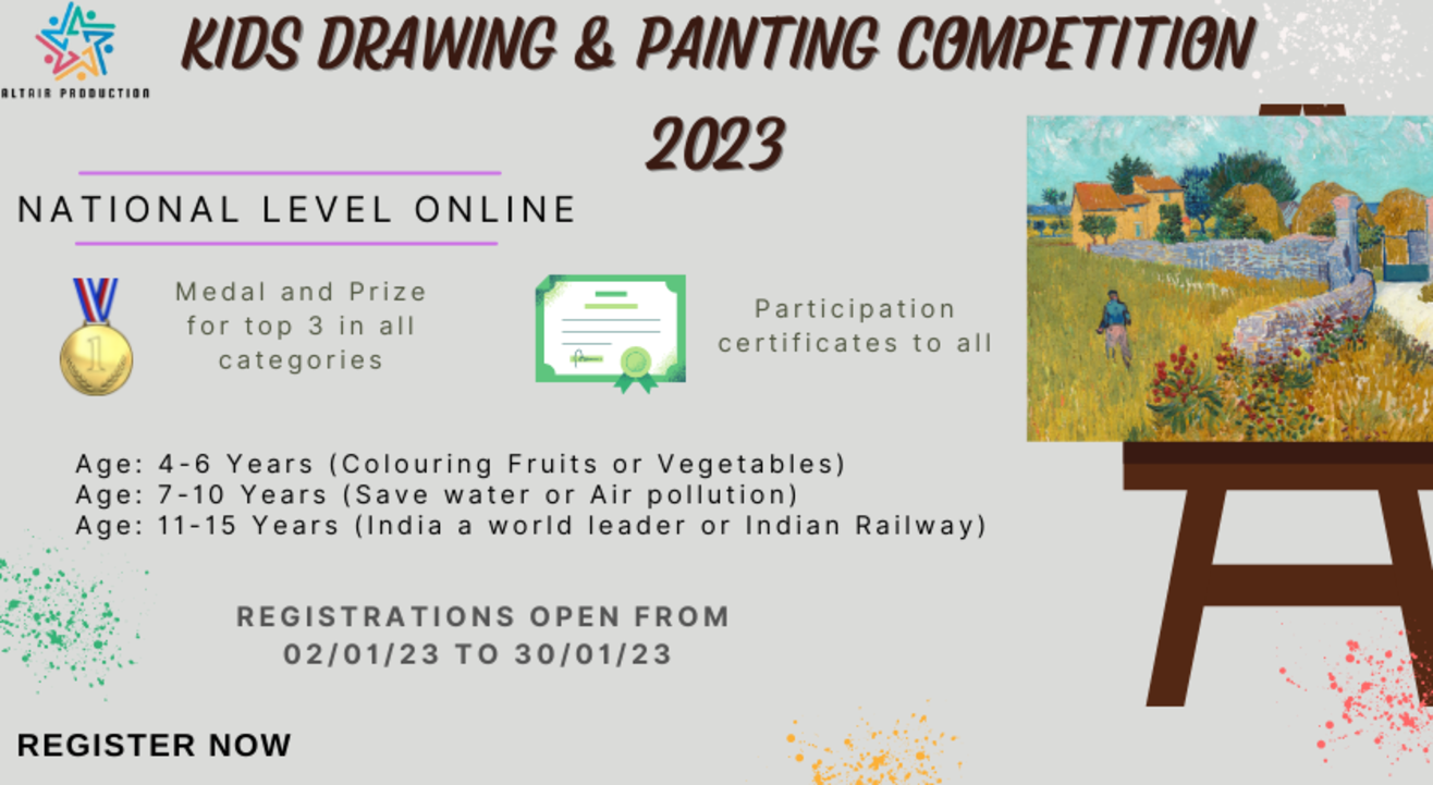 National Level Online Drawing Competition for Kids