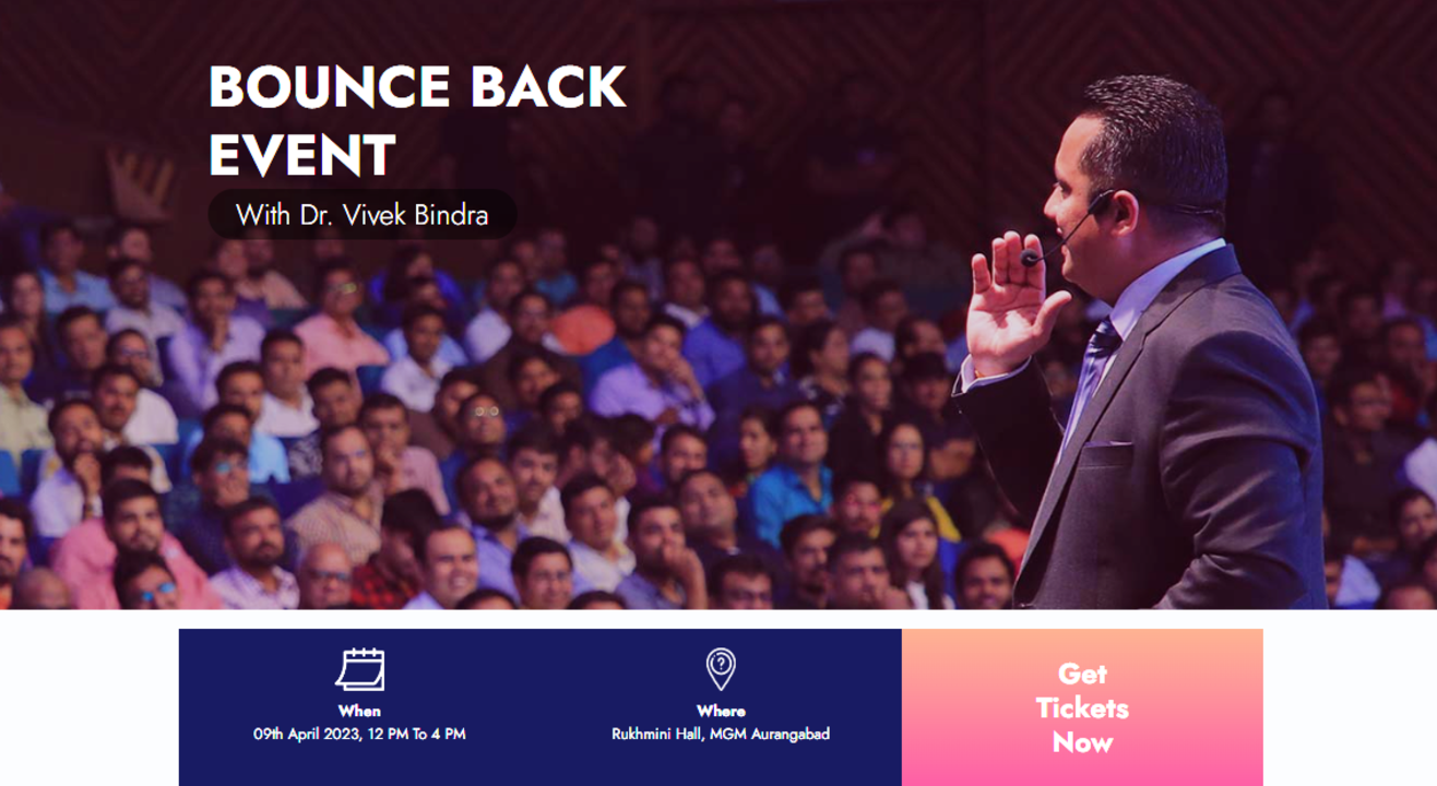 Dr Vivek Bindra Live Seminar In Aurangabad