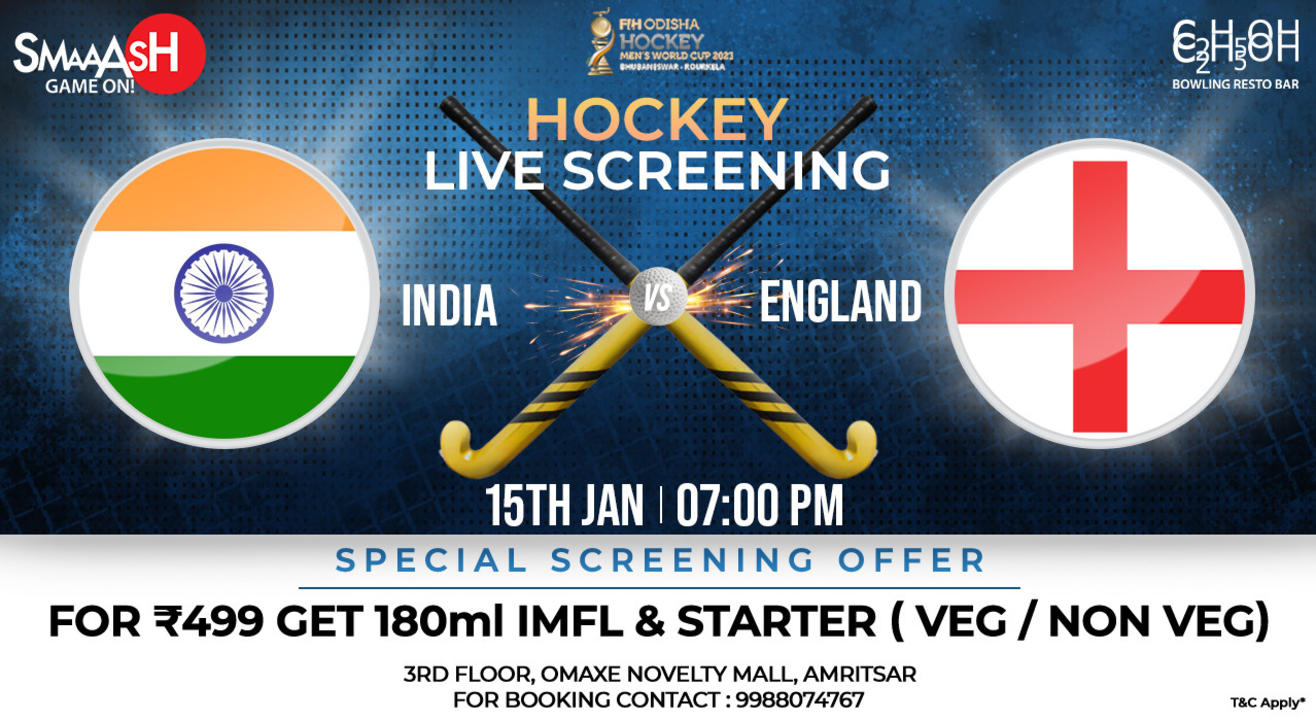 INDIA VS ENGLAND FIH HOCKEY WORLD CUP LIVE SCREENING, AMRITSAR