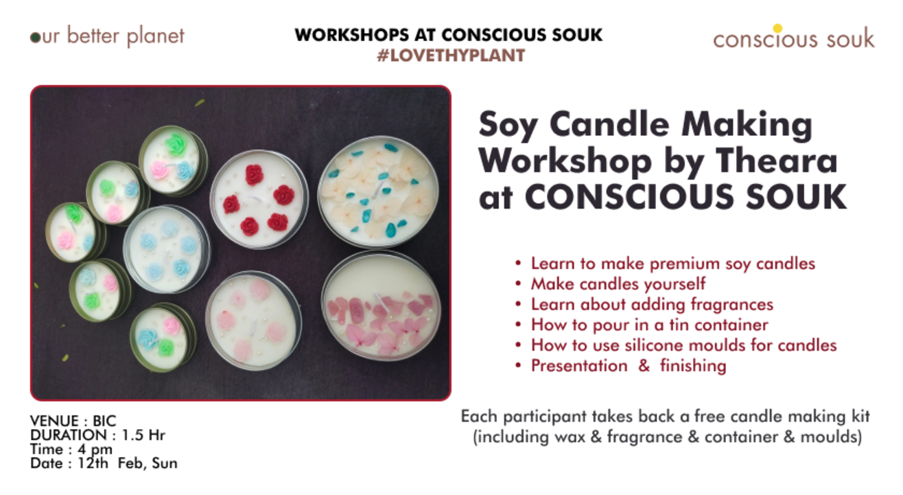 Soy Candle Making Workshop by Theara at CONSCIOUS SOUK