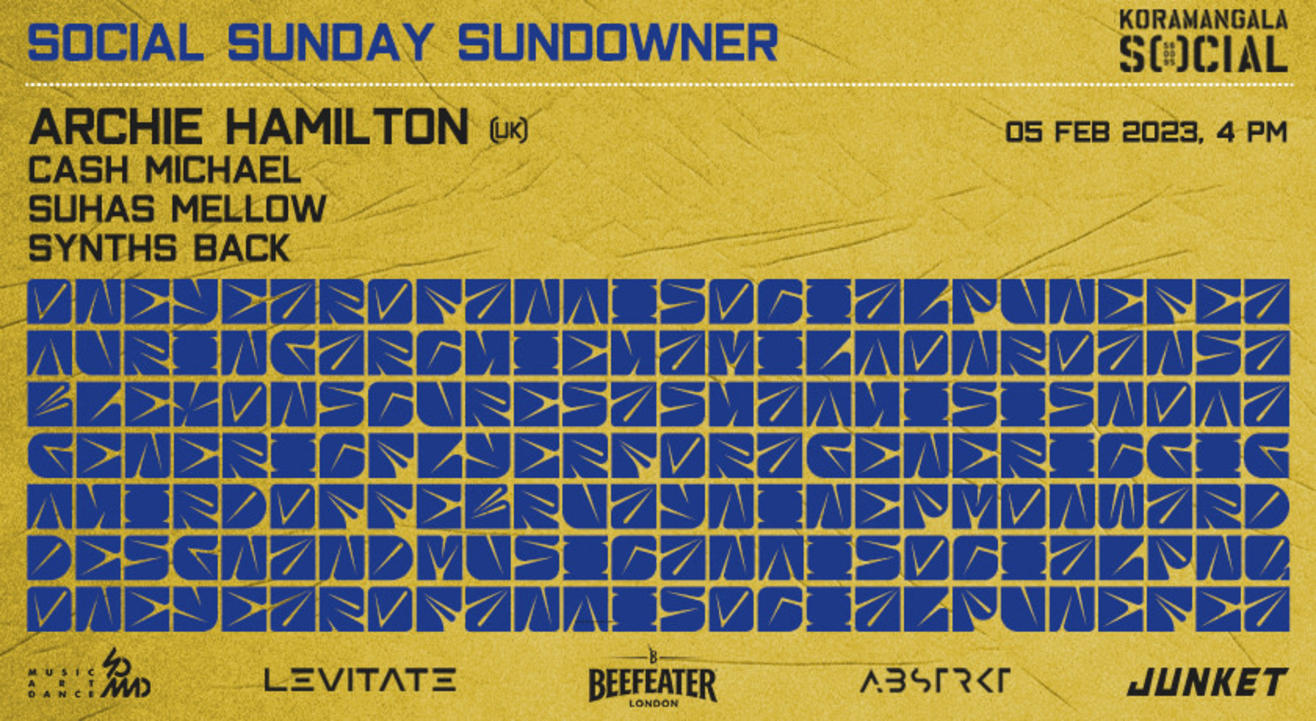 Social Sunday Sundowner presents Archie Hamilton