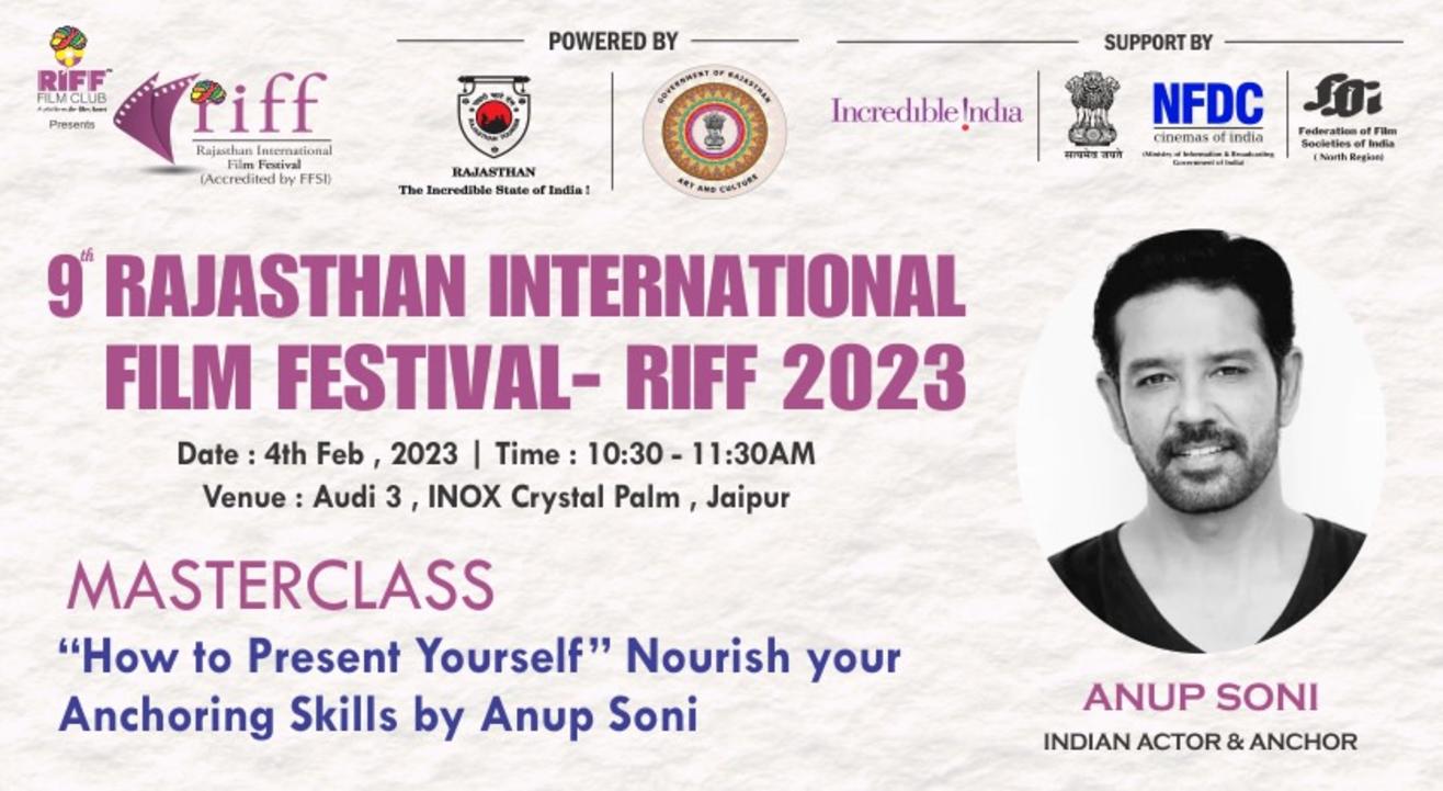 RIFF 2023 Masterclass by Actor Anup Soni