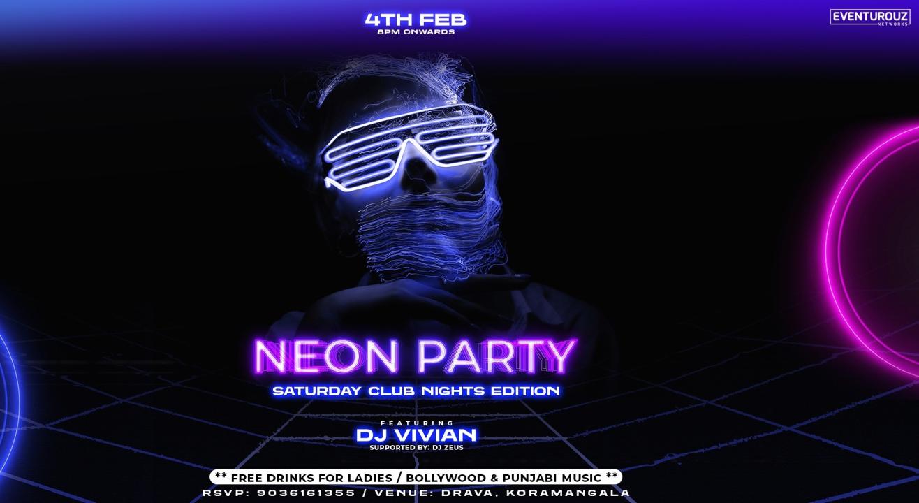 Saturday Bollywood Night- Neon Edition @ Drava Kormangala