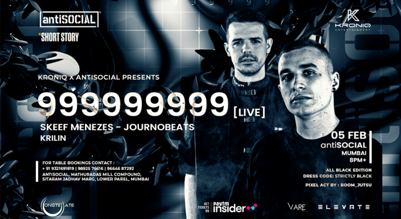 Kroniq X Antisocial presents All black Ft : 999999999 (live)