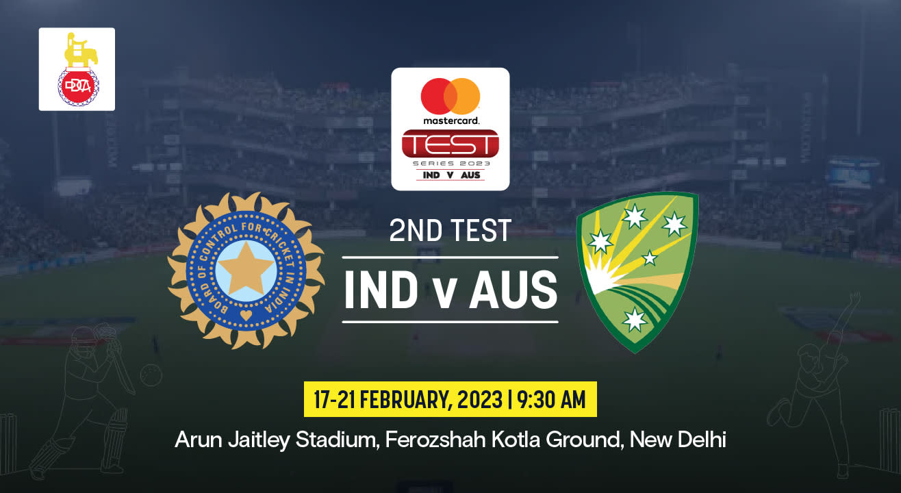 Mastercard Series 2nd Test: India vs Australia, Delhi | Season Tickets