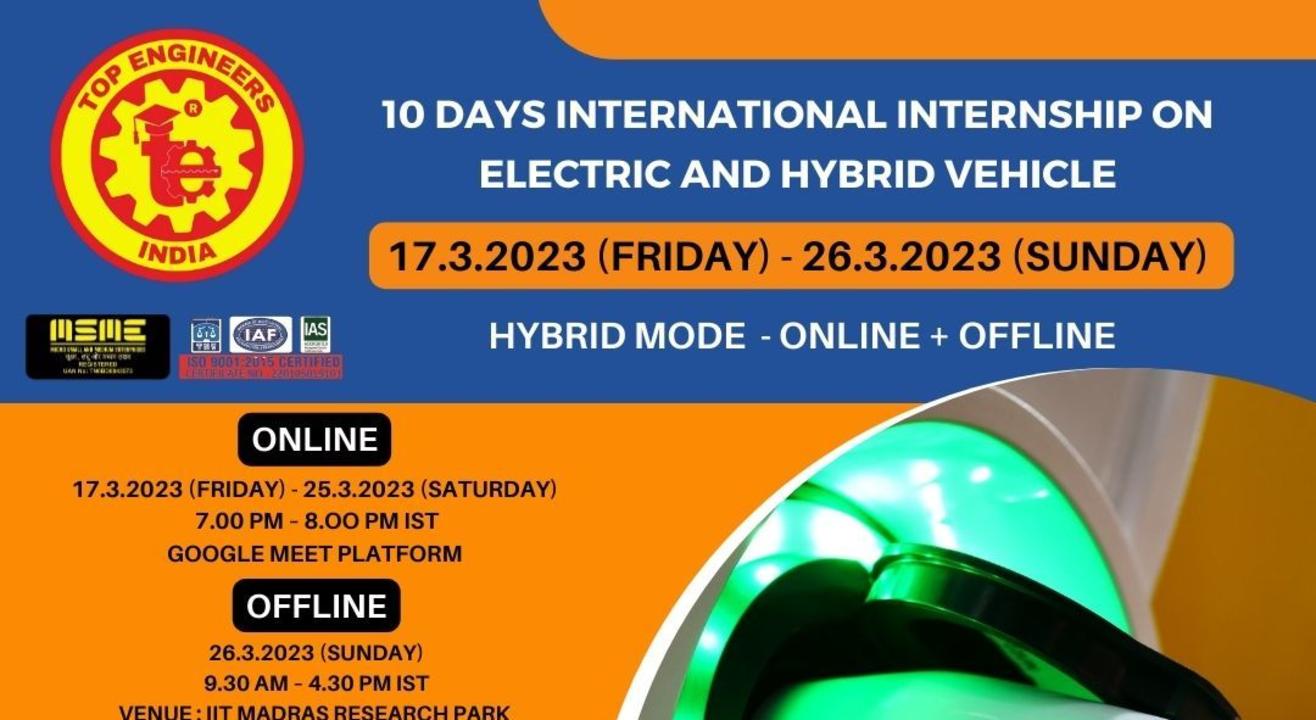 10 DAYS INTERNATIONAL HYBRID MODE INTERNSHIP ON ELECTRIC AND HYBRID VEHICLE 