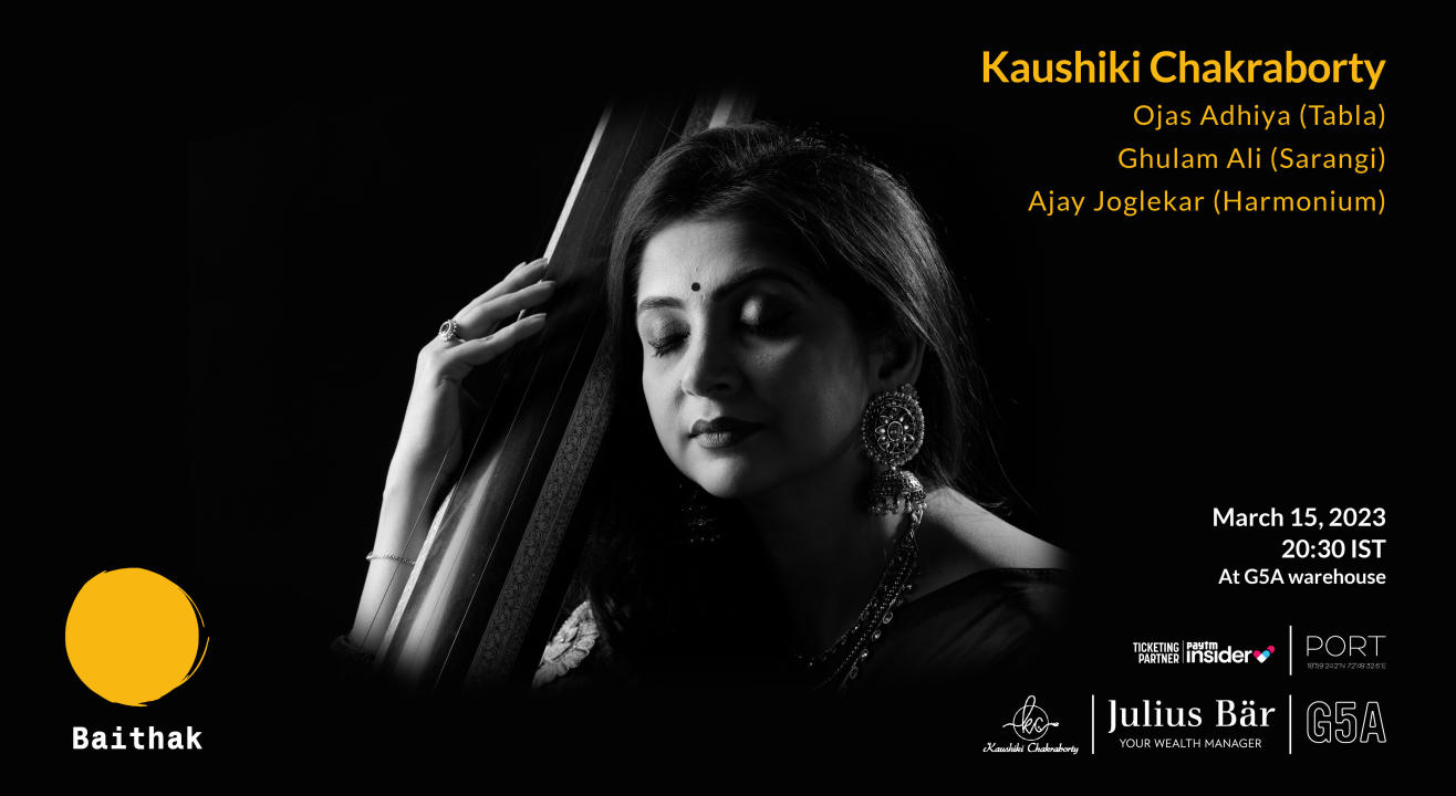 Baithak – an immersive concert with Kaushiki Chakraborty