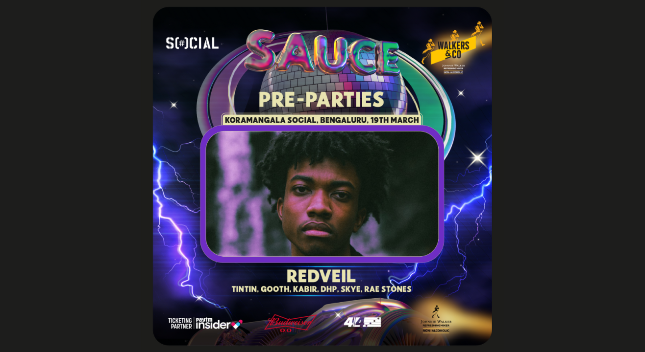 Social Sunday Sundowner presents Redveil, Tintin, Gooth, Kabir, DHP, Skye, Rae Stones