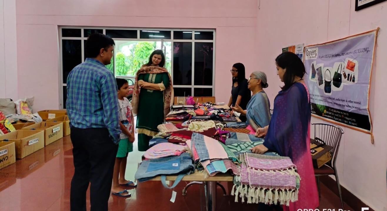 Material Drop at Goonj office in Rishikesh