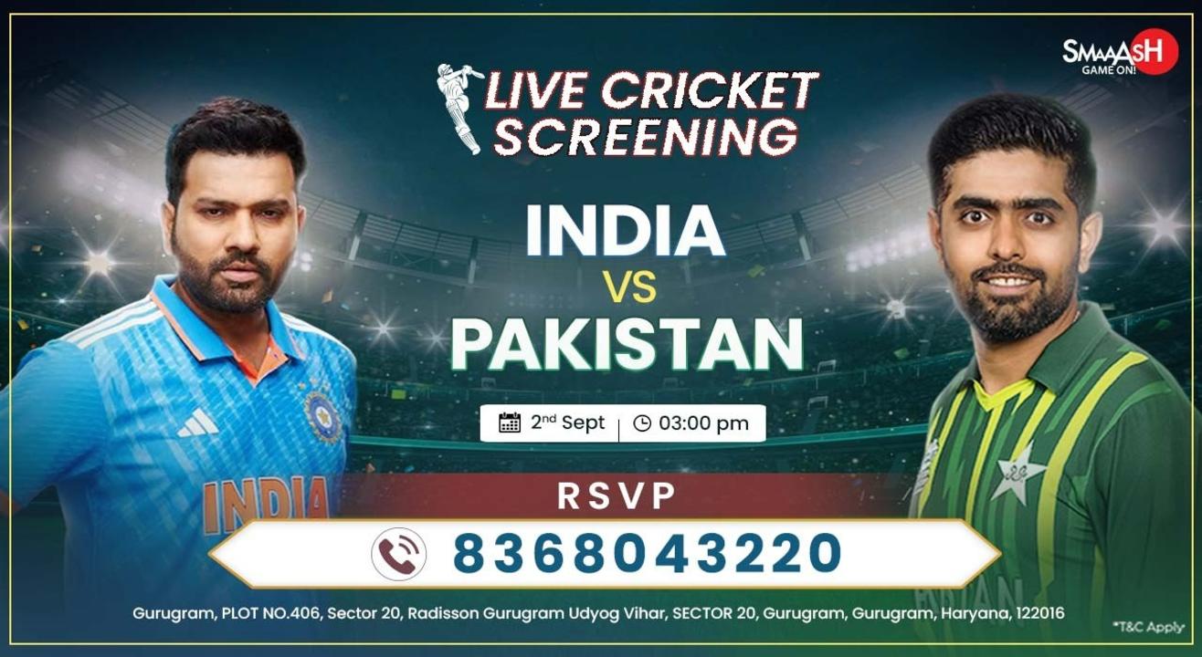 INDIA VS PAKISTAN LIVE SCREENING SMAAASH GURUGRAM