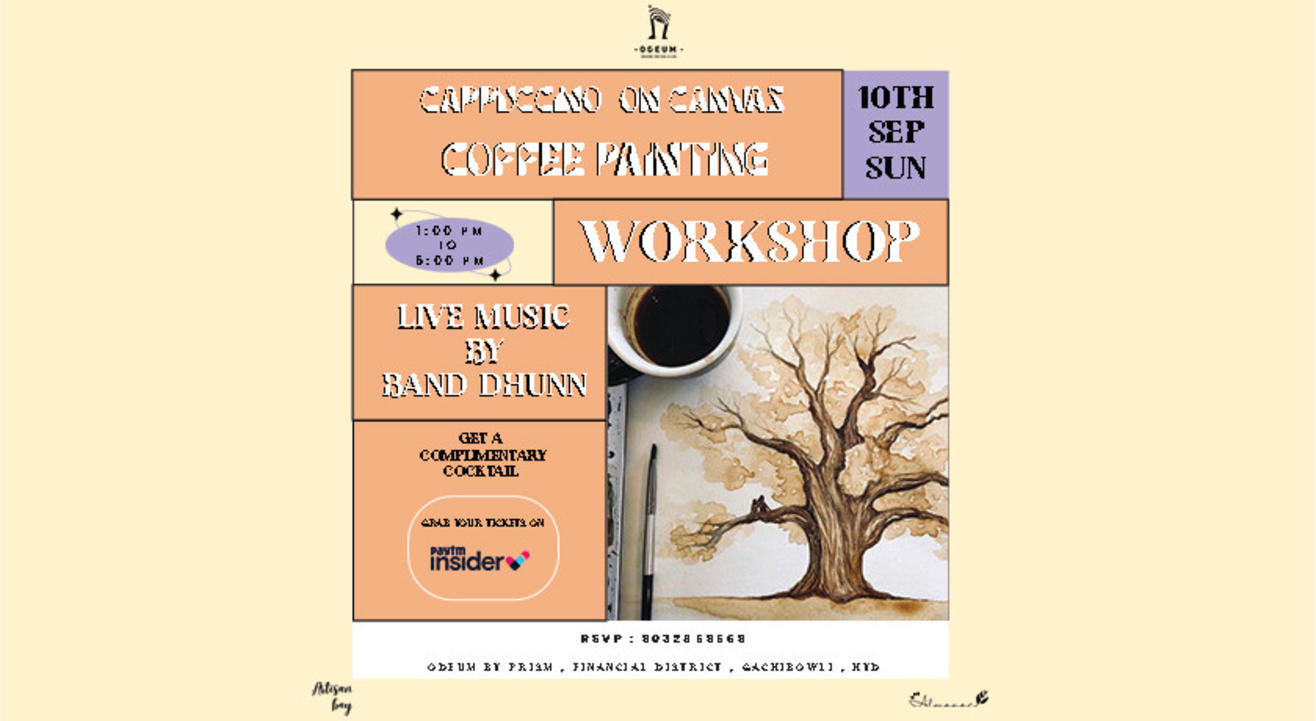 Coffee Painting workshop at Odeum By Prism 