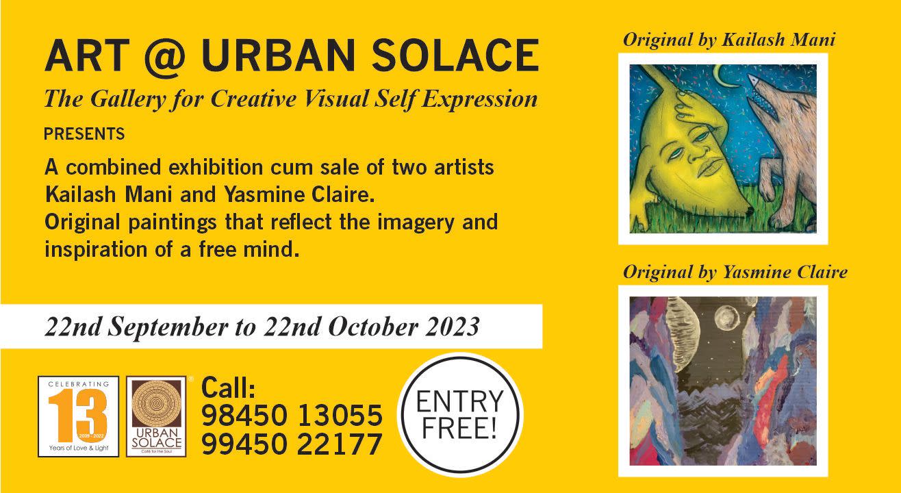Art @ Urban Solace features Kailash Mani and Yasmine Claire