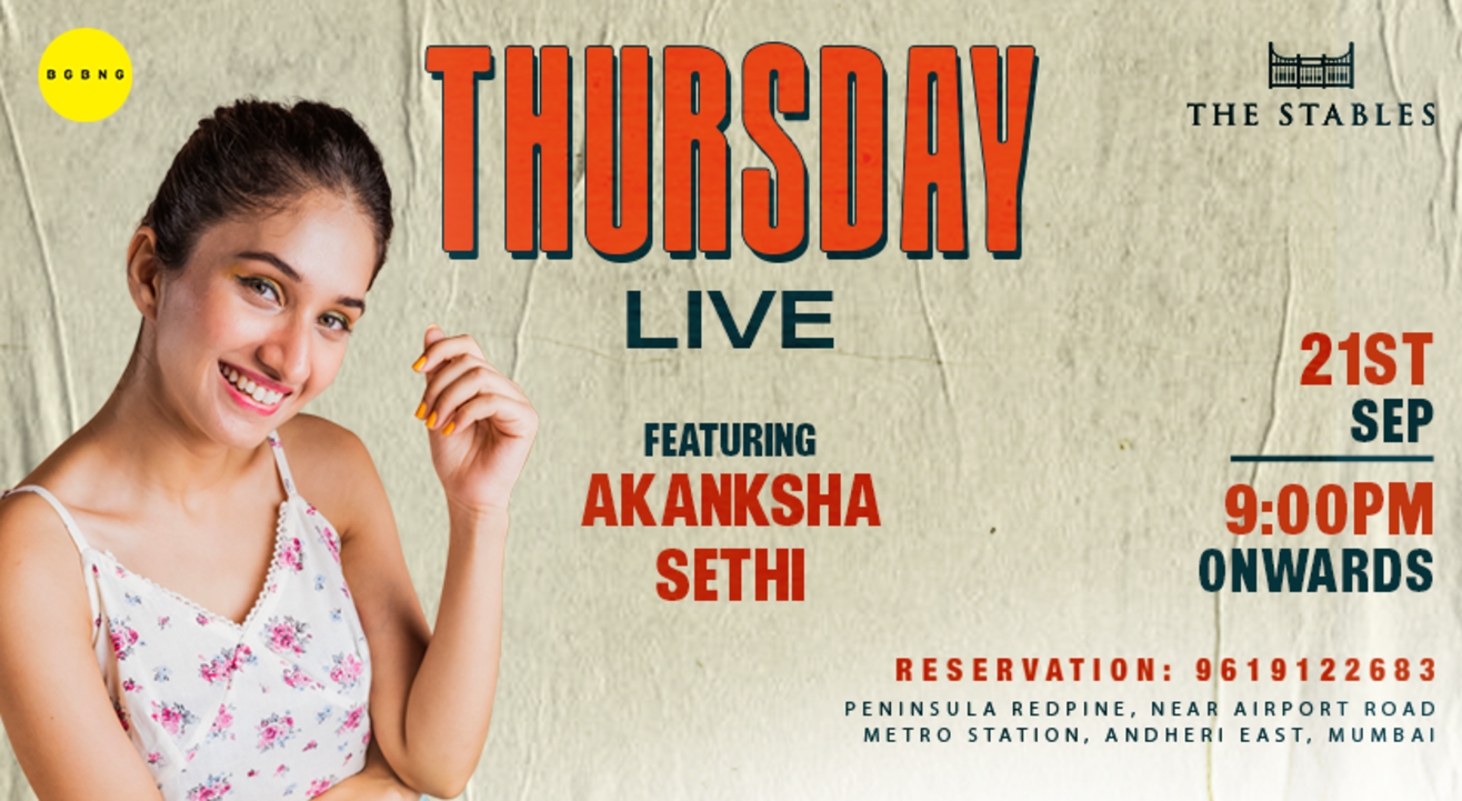 Akanksha Sethi Live At the Stables!