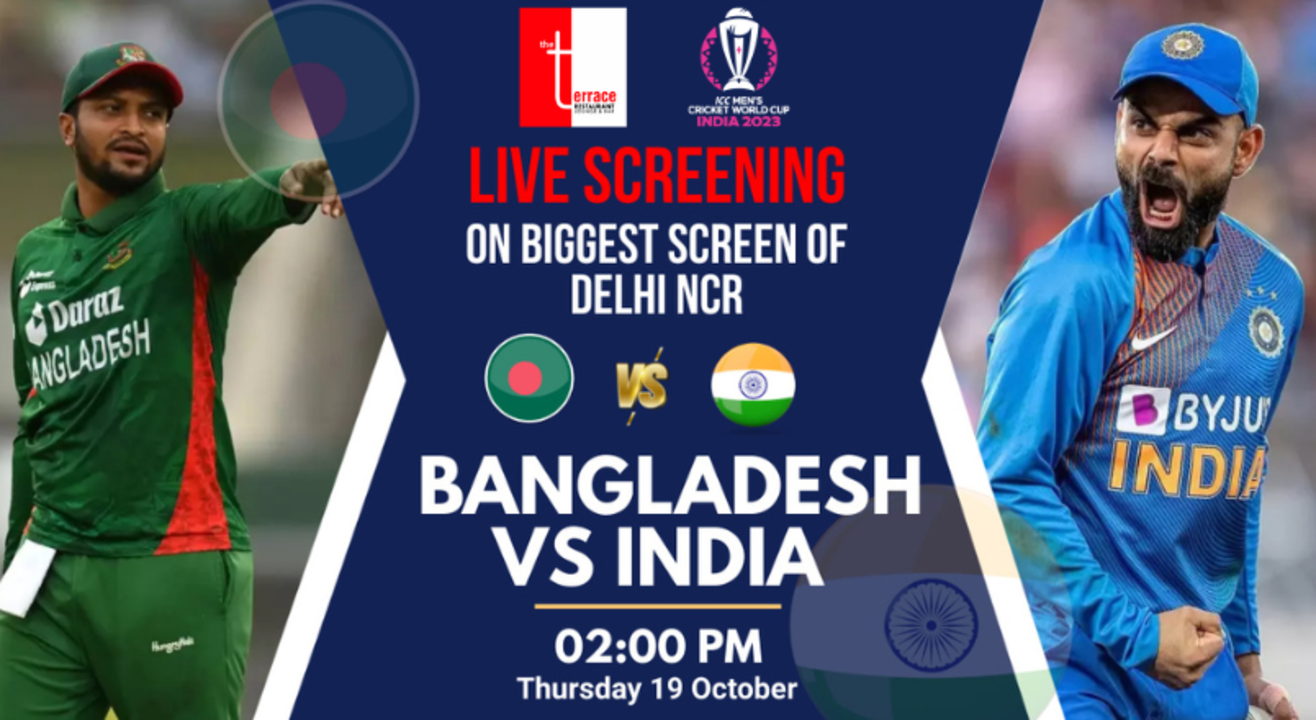 India Vs Bangladesh Live Screening on NCRs biggest screen