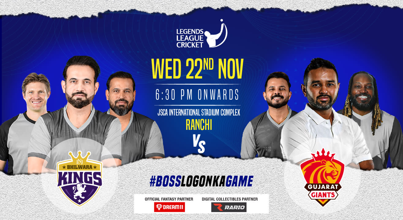 LLC T20 - Bhilwara Kings vs Gujarat Giants, Ranchi 2023