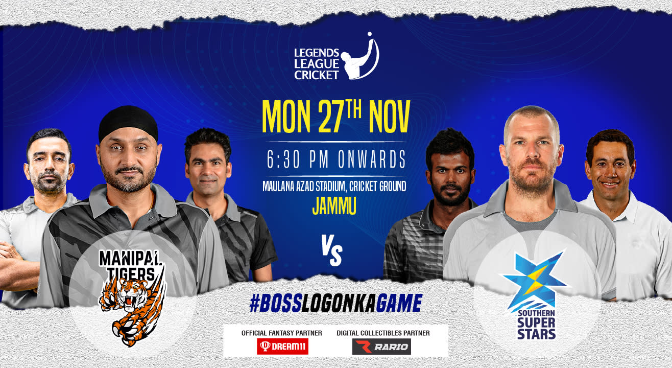 LLC T20 - Manipal Tigers vs Southern Superstars, Jammu 2023