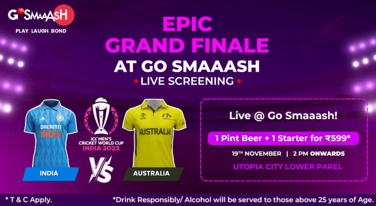 INDIA vs AUSTRALIA WORLD CUP FINAL LIVE SCREENING @ SMAAASH MUMBAI