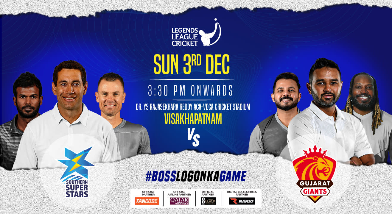 LLC T20 - Southern Super Stars vs Gujarat Giants, Visakhapatnam 2023