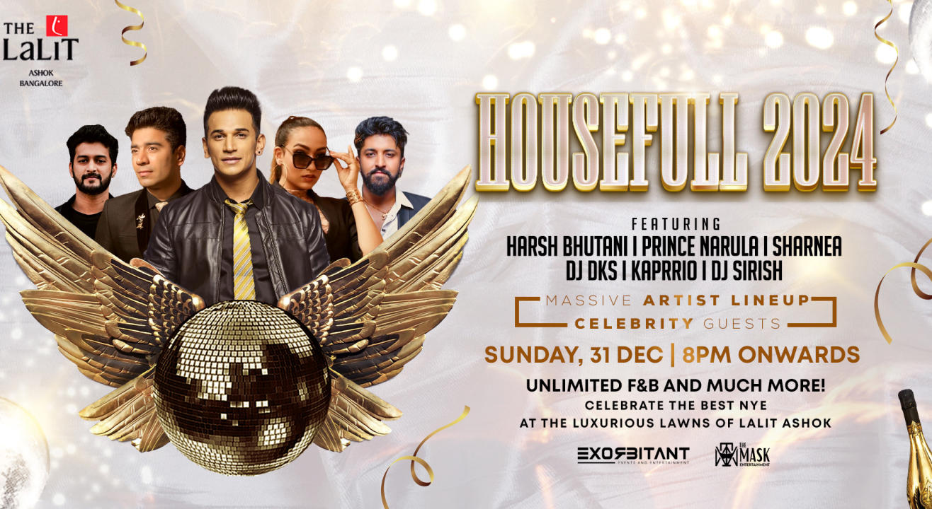 New Year Eve Party - Housefull 2024 at Lalit Ashok | NY 2024