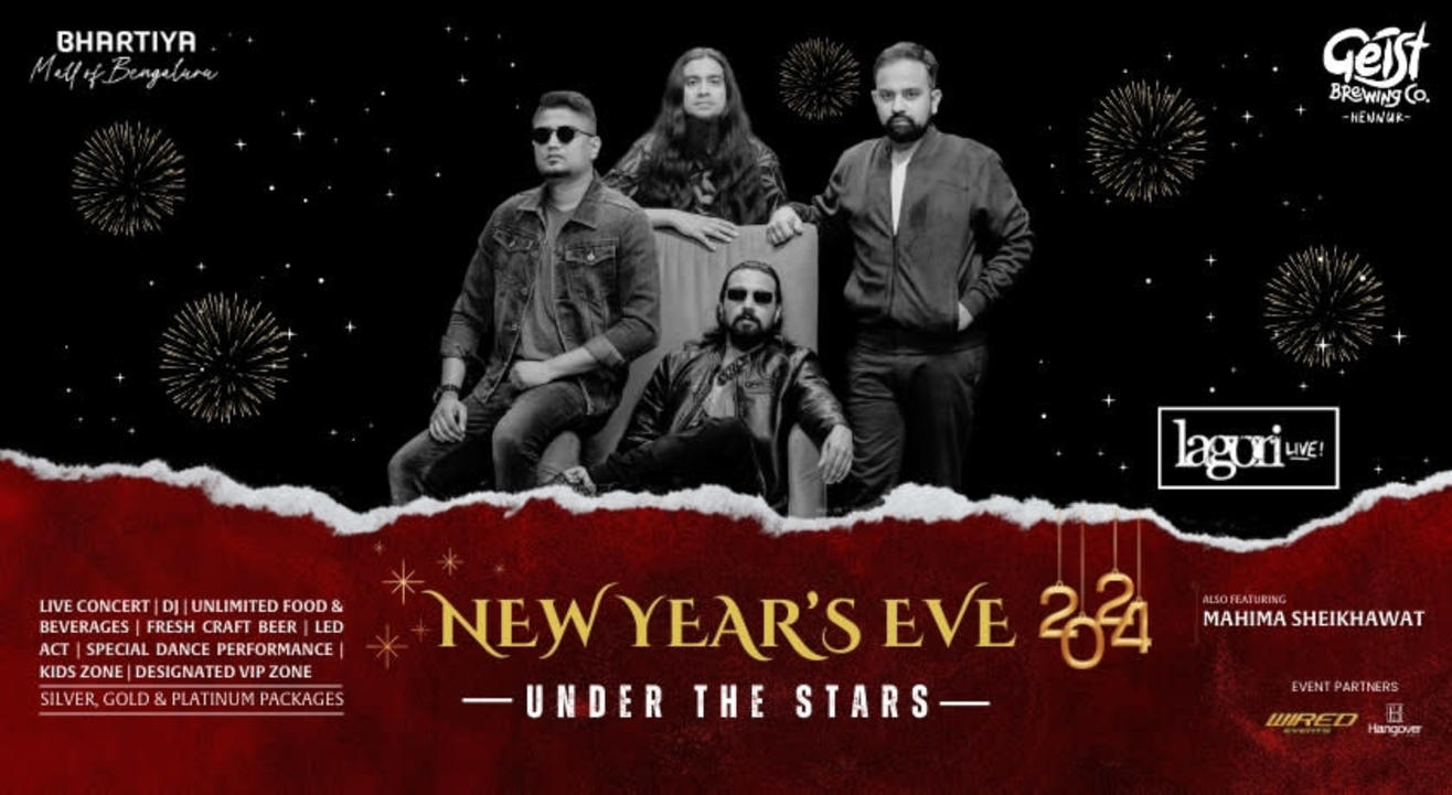 New Year's Eve 2024 |GEIST |Bhartiya City, Hennur |Bangalore |Lagori Concert |DJs |Unlimited FNB | NY 2024