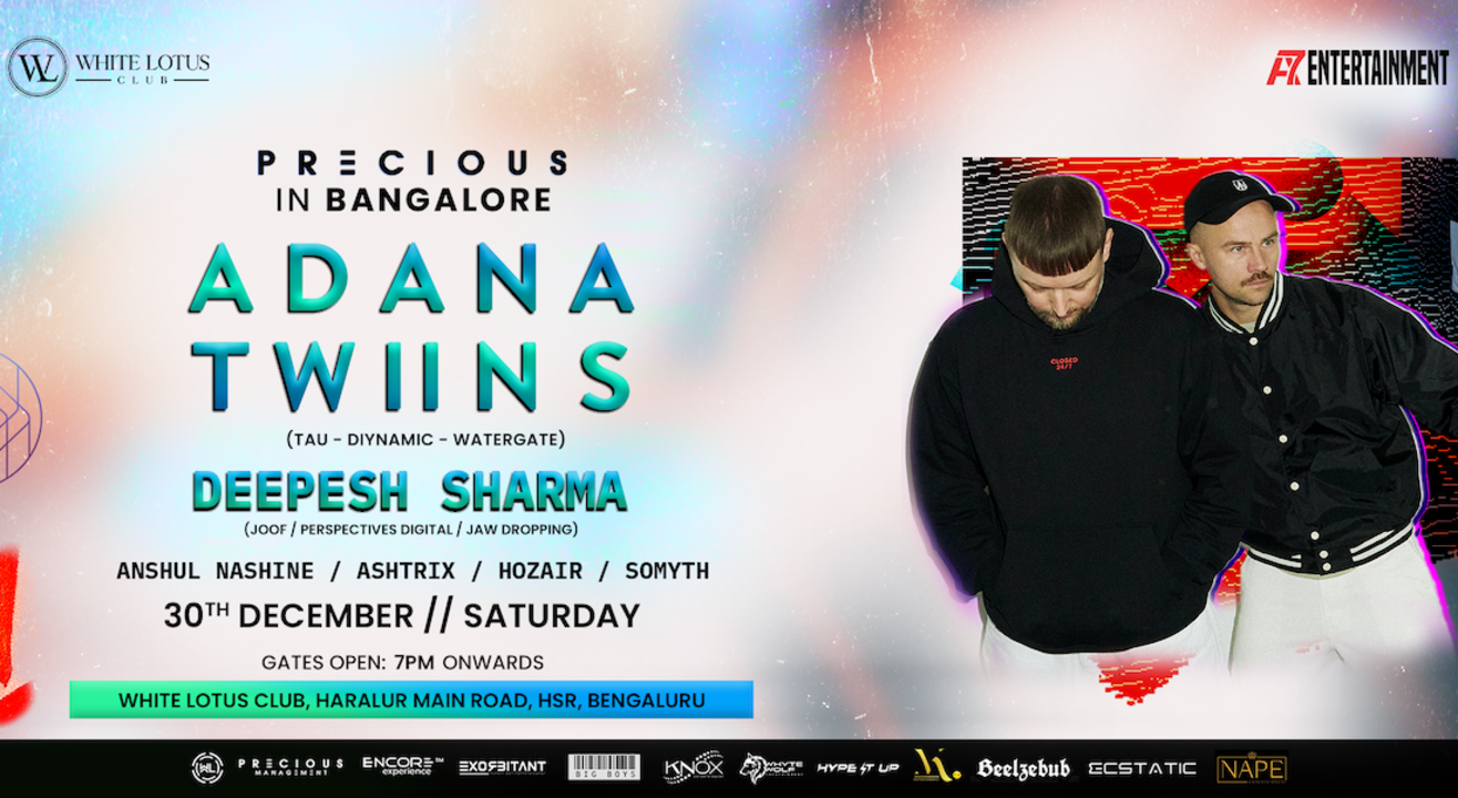  ADANA TWINS (LIVE) In Bangalore with Deepesh Sharma & more  | NY 2024