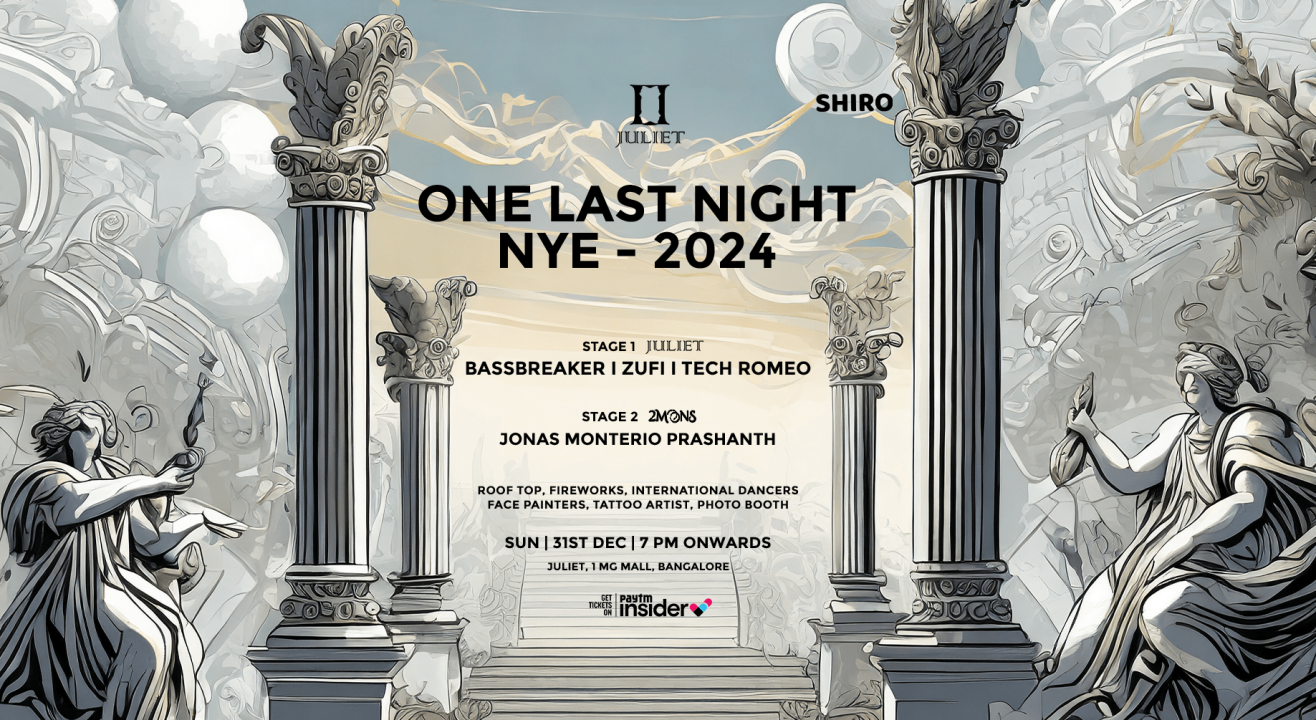 Shiro One Last Night New Year Eve Concert - Juliet, 1MG Mall | Bangalore | NY 2024