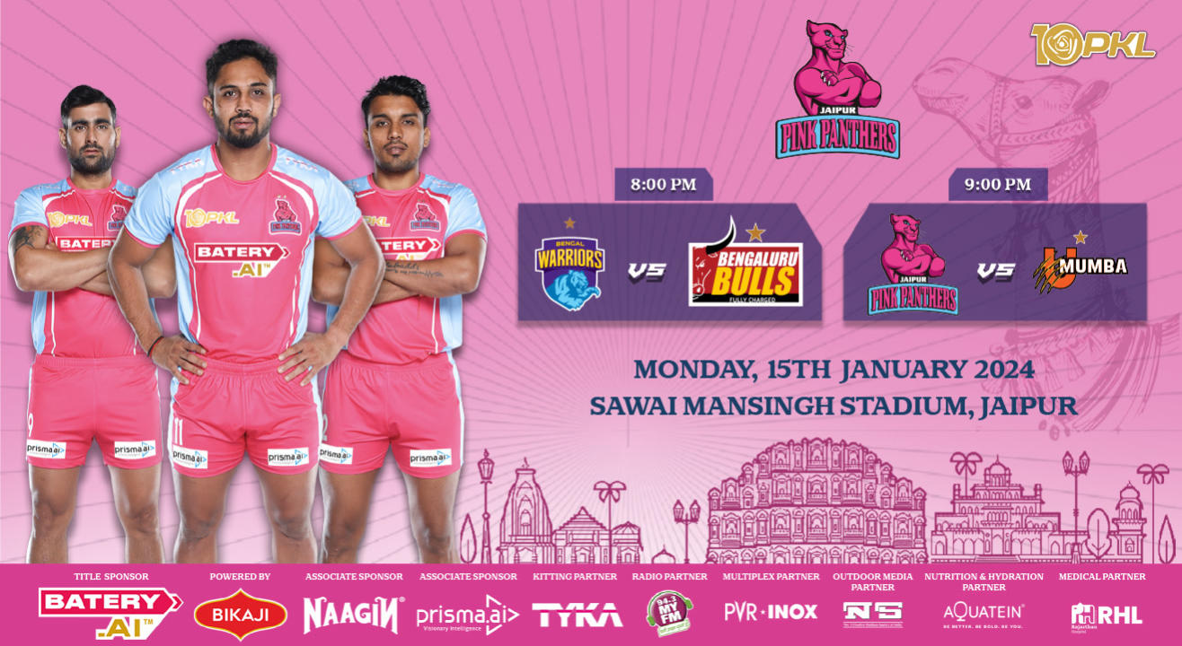 PKL 2023-24: Bengal Warriors v Bengaluru Bulls and Jaipur Pink Panthers v U Mumba