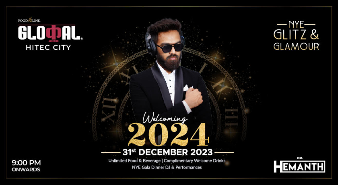 GLITZ & GLAMOUR✨ - New Year Party @ Glocal Junction, Kondapur | NYE 2024  | NY 2024