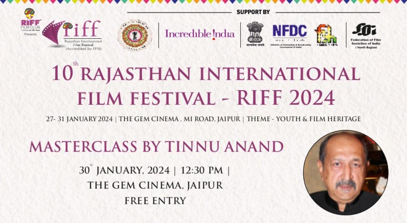 In Conversation / Master Class with Tinnu Anand @ RIFF 2024