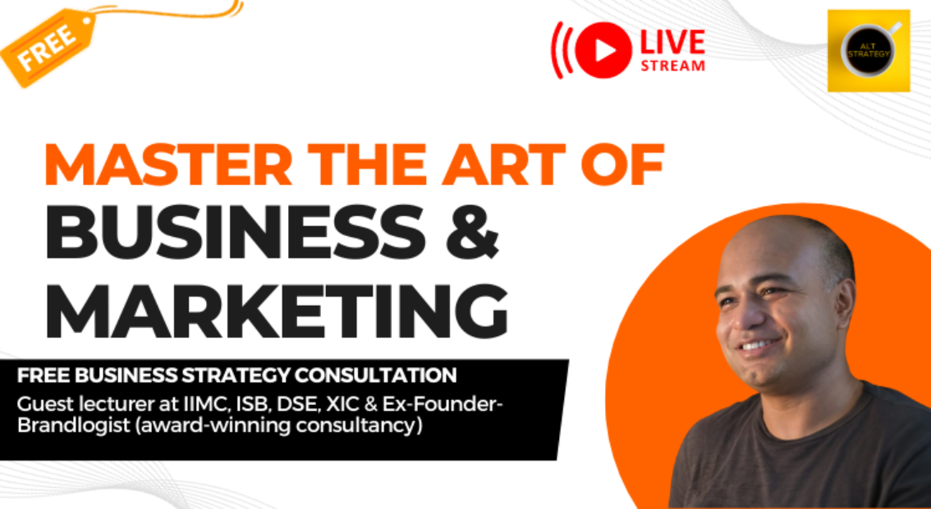  Master the art of business & marketing 💹💡 for FREE with Saurabh Parmar, Ex-Digital Head of Ogilvy-Delhi 