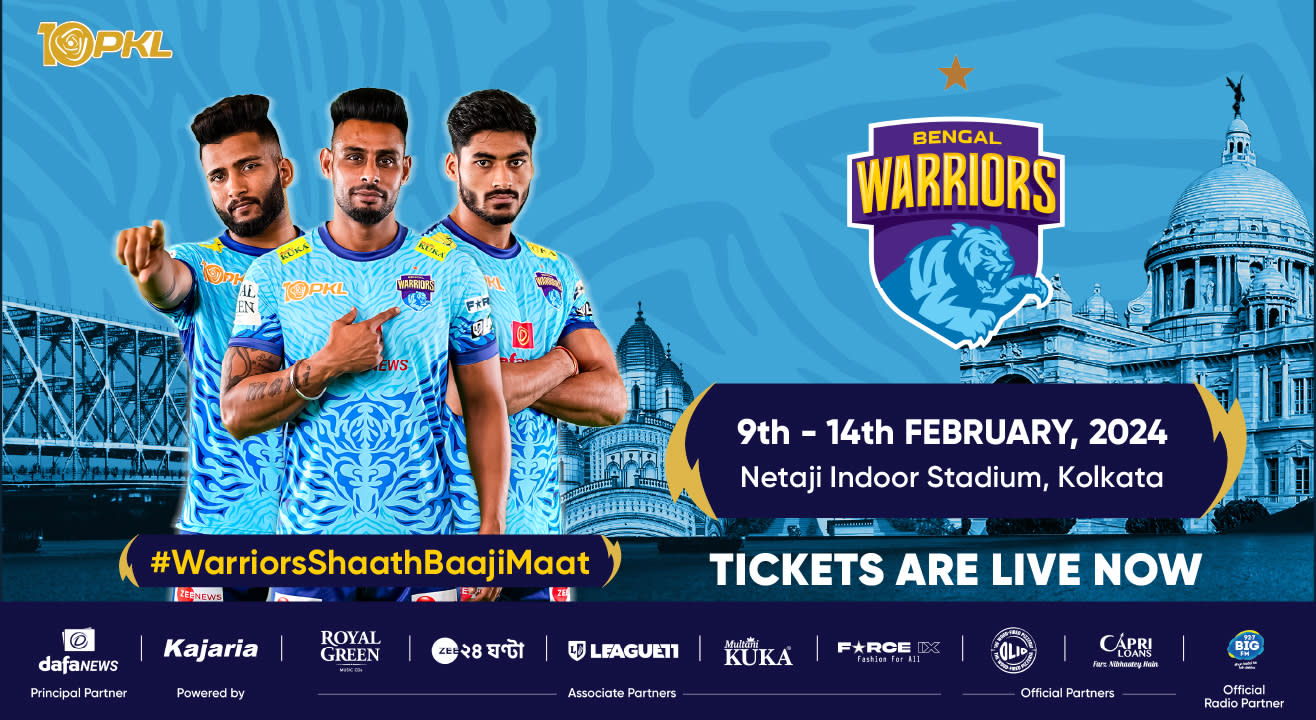 Pro Kabaddi League 2024: Bengal Warriors Tickets, schedule, squad & more!