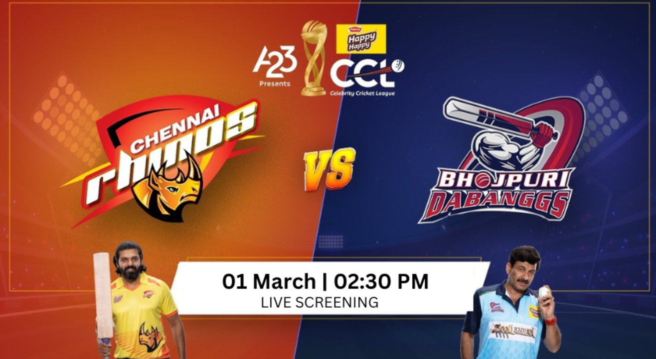 Chennai Rhinos vs Bhojpuri Dabanggs Celebrity Cricket League CCL 2024 (Screening)