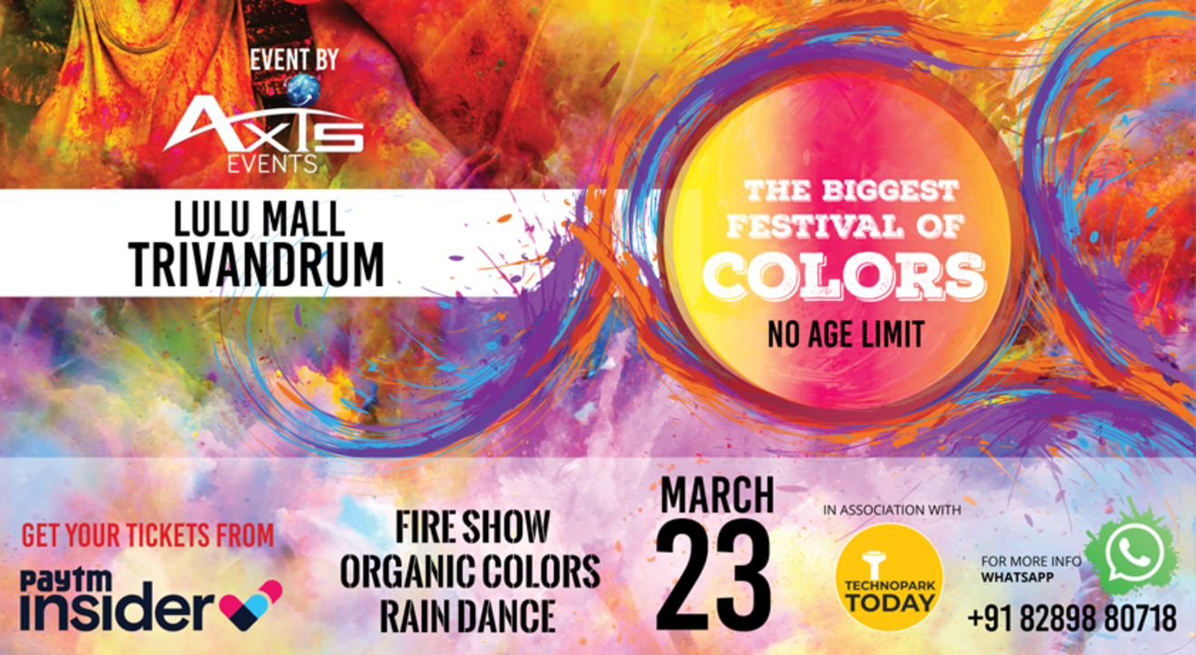 BIGGEST FESTIVAL OF COLORS TRIVANDRUM | HOLI 2024