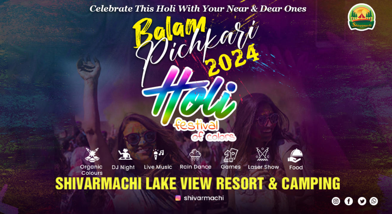 Holi Biggest Event Panshet Dam 2024|| Shivarmachi Near Pune with Camping||2024 | HOLI 2024