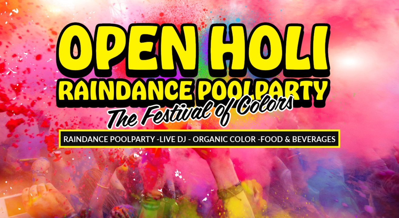 Open Holi Rain Dance Pool Party