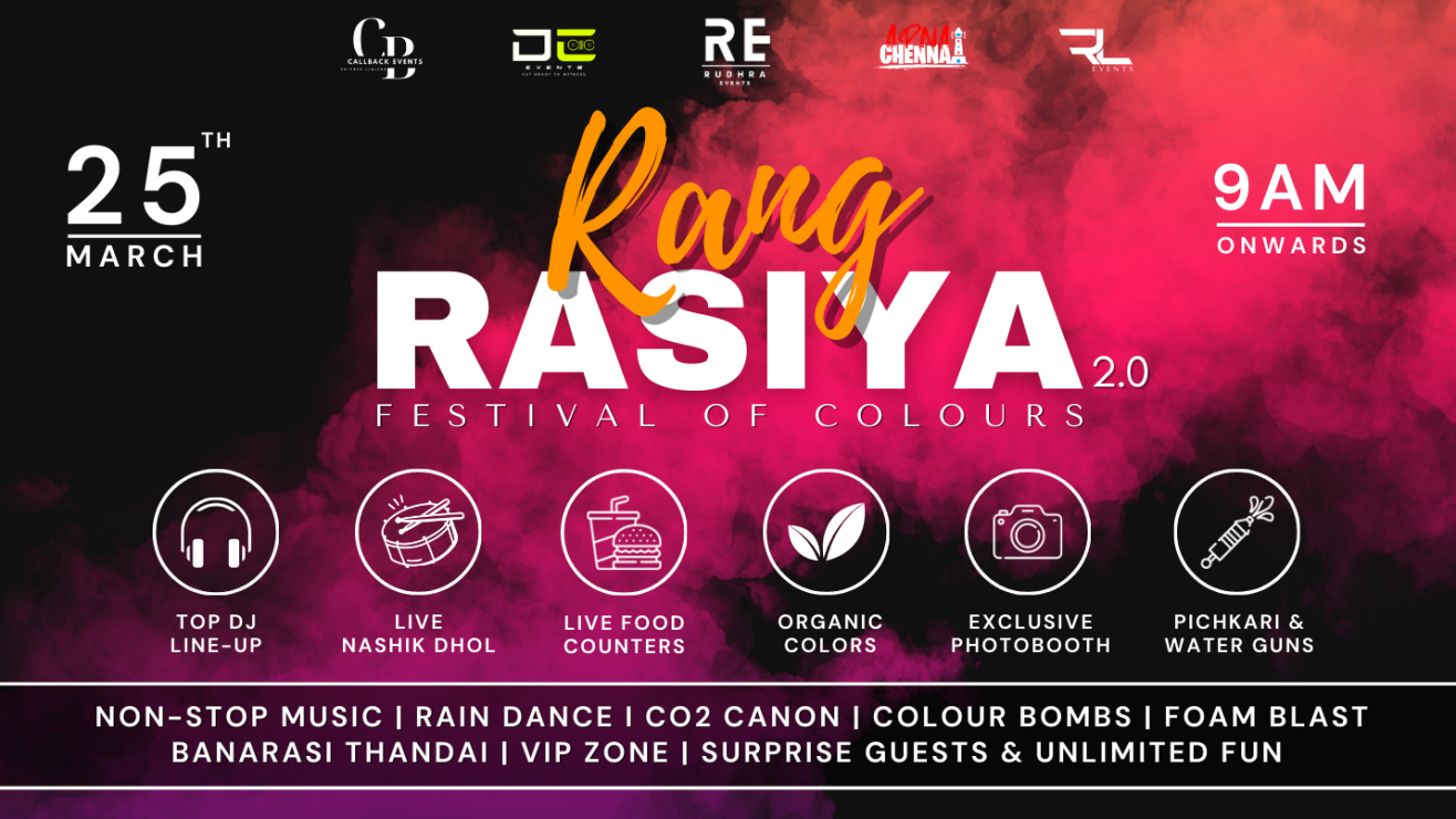 RANG RASIYA 2.0 | CHENNAI'S CRAZIEST OPEN AIR HOLI PARTY | HOLI 2024