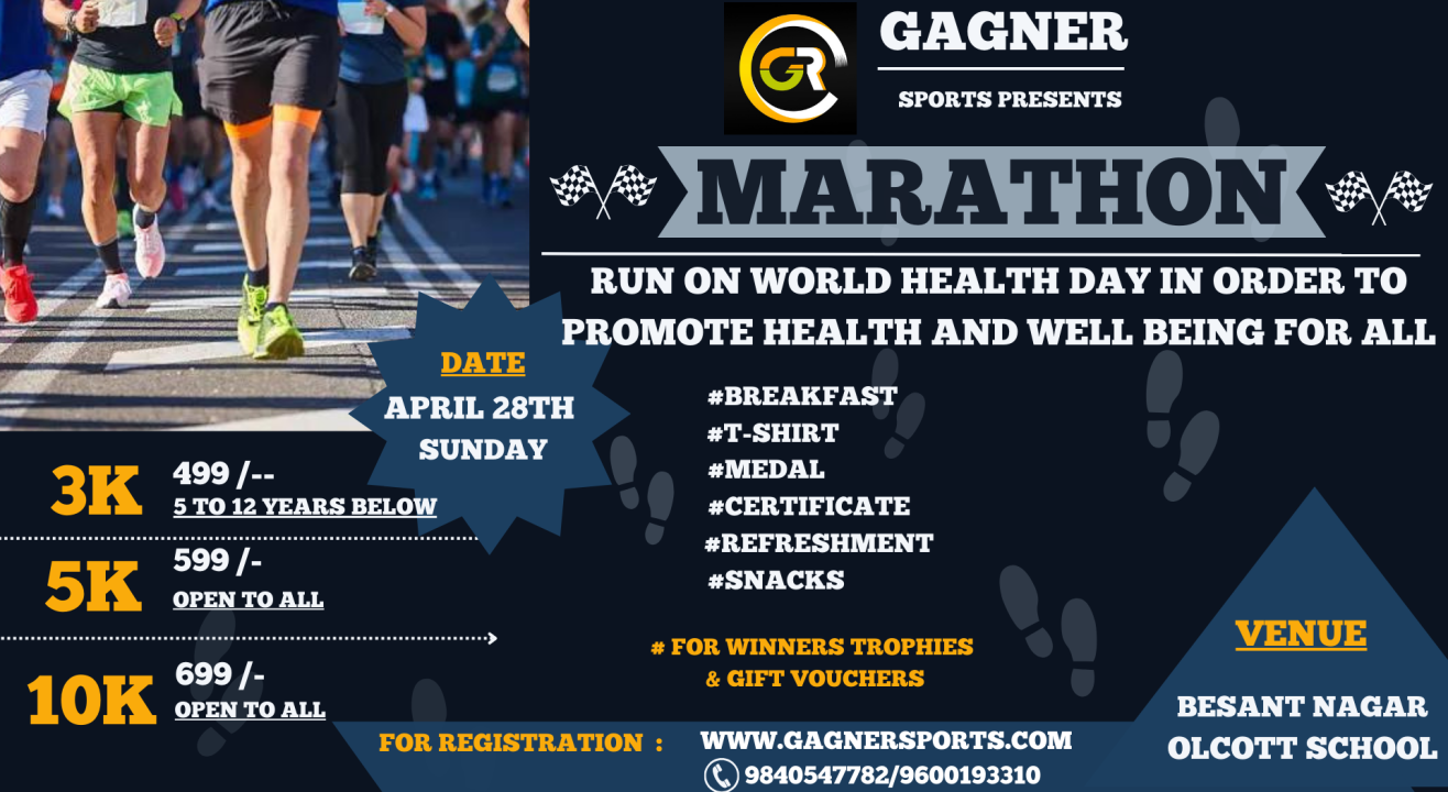 MARATHON ON WORLD HEALTH DAY RUN FOR PROMOTING HEALTH AND WELLBEING FOR ALL  