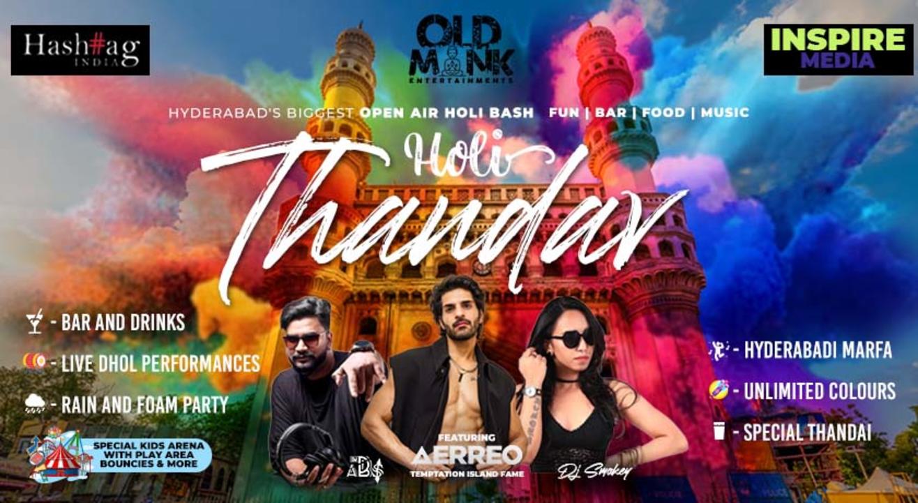 Holi Thandav 2024 | Hyderabad's biggest Open Air Holi Bash| Holi 2024 | HOLI 2024