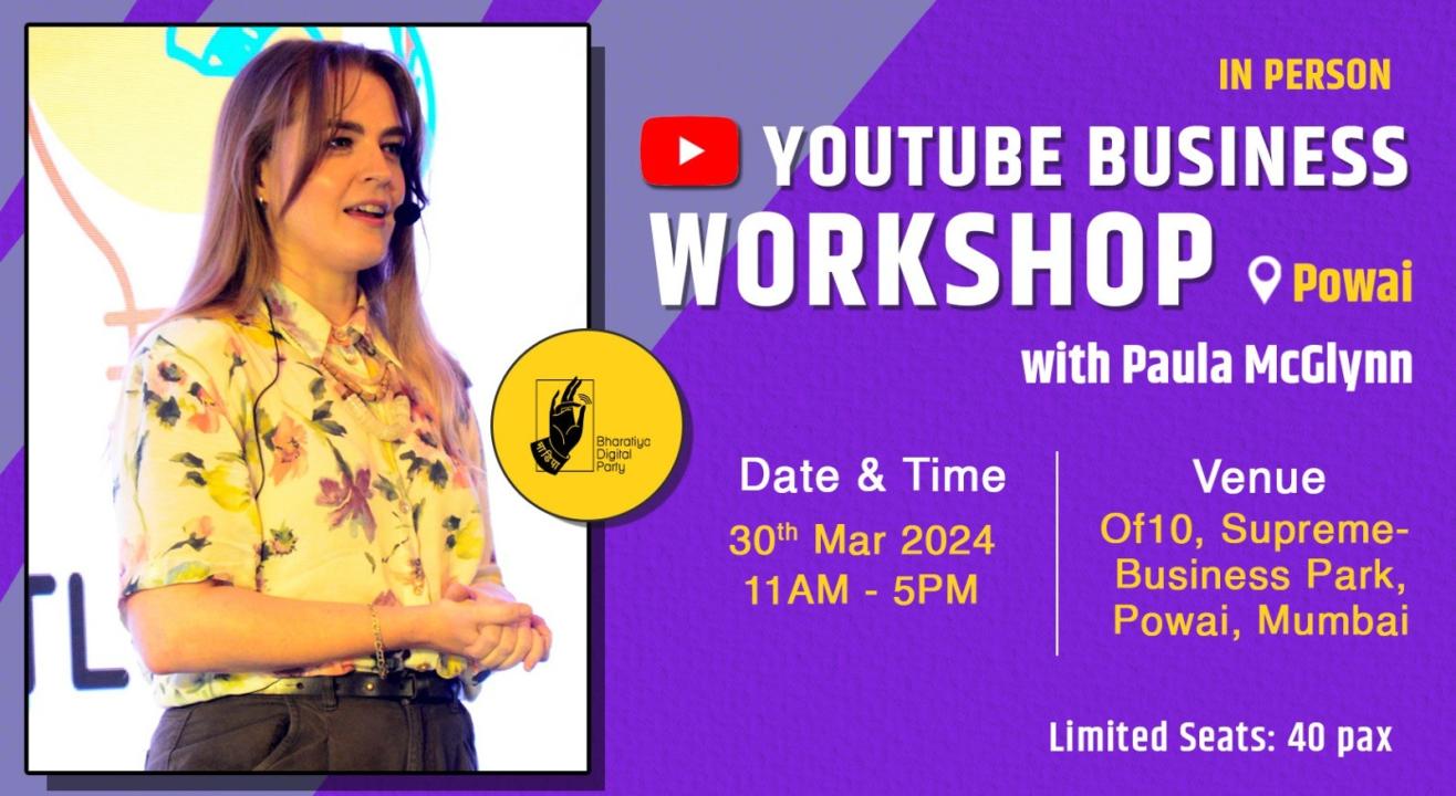 Youtube for Business: In-Person Workshop with Paula McGlynn