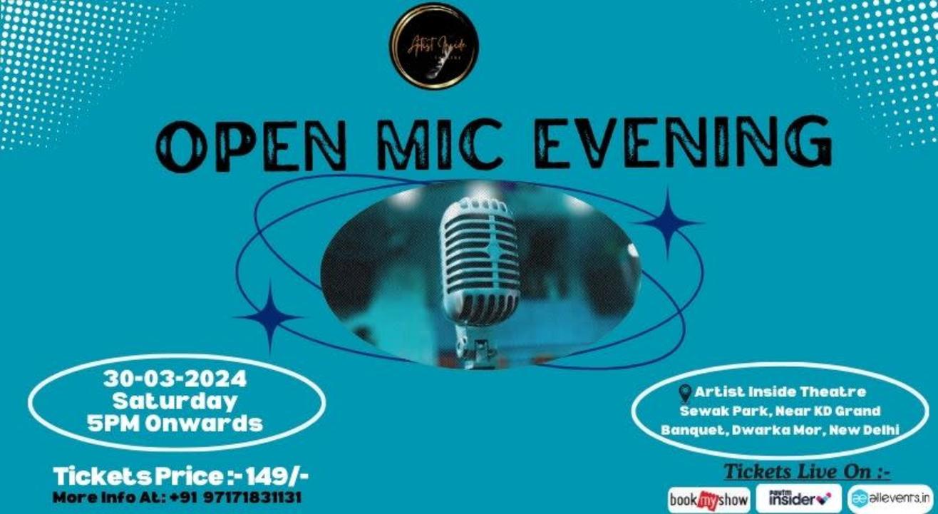 Open Mic Evening  - Comedy, Poetry, Shayari, Singing, Rapping