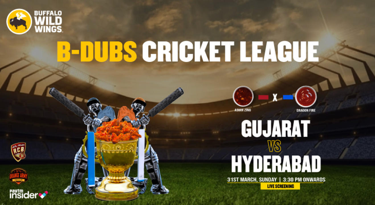 Gujarat vs Hyderabad Live Screening |  BWW Gachibowli