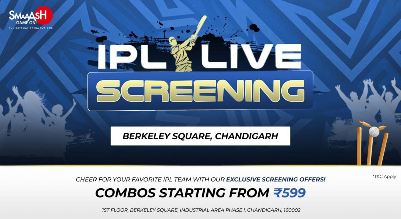 RR vs DC IPL 2024 LIVE SCREENING @SMAAASH - CHANDIGARH