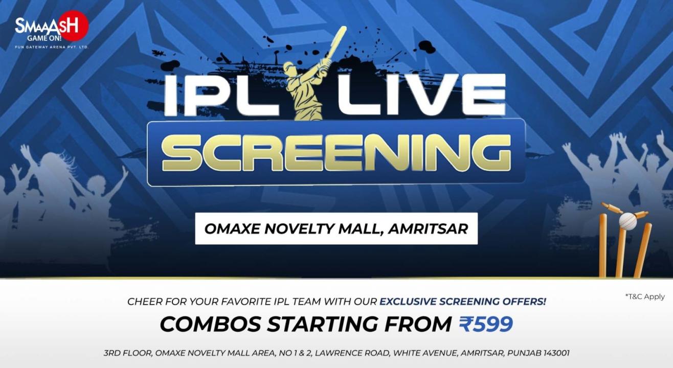 KKR vs RCB IPL 2024 LIVE SCREENING @SMAAASH - AMRITSAR