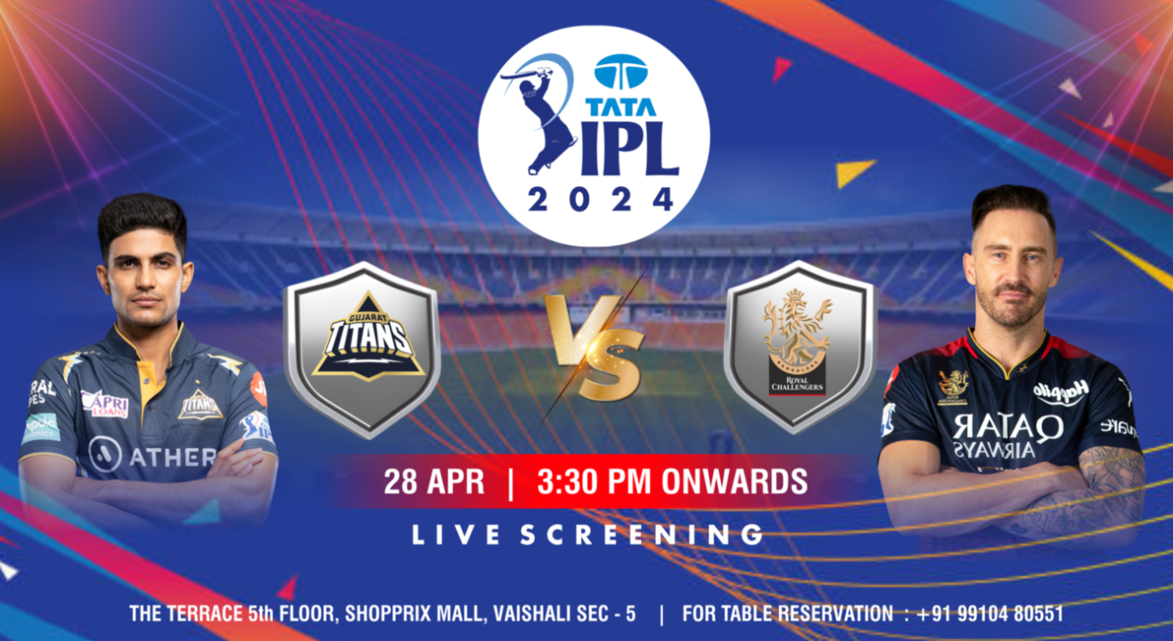 GT vs RCB: TATA IPL 2024 screening at The Terrace