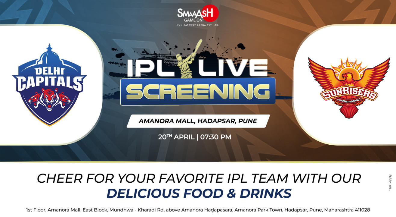 DC vs SRH IPL 2024 LIVE SCREENING @SMAAASH - PUNE, HADAPSAR