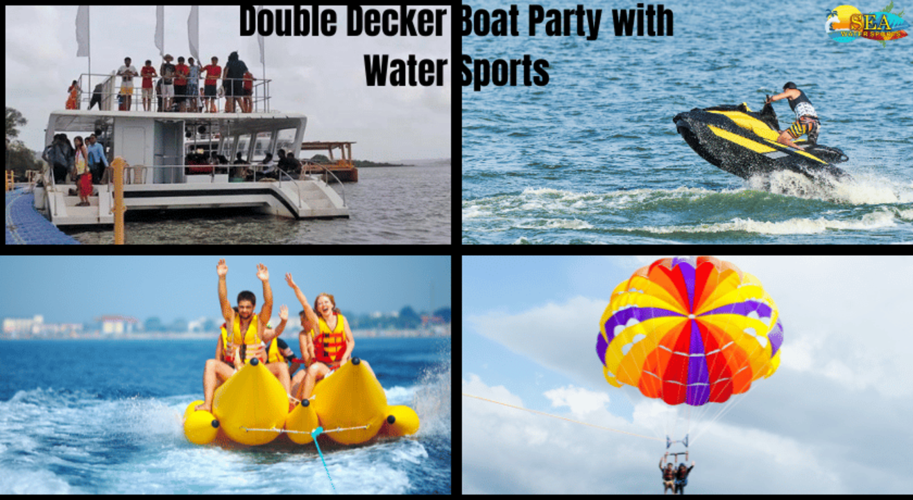 Double Decker Boat Party With Water Sports