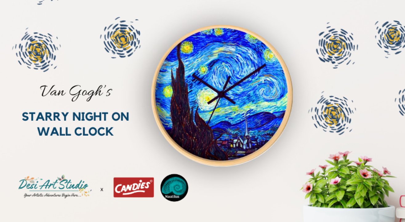 Wall Clock painting - Starry Night by Van Gogh