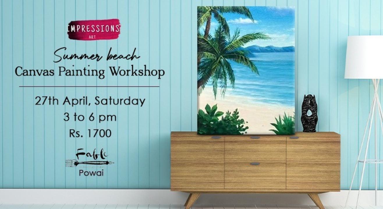 Summer beach- Canvas painting Workshop, by Impressions Art